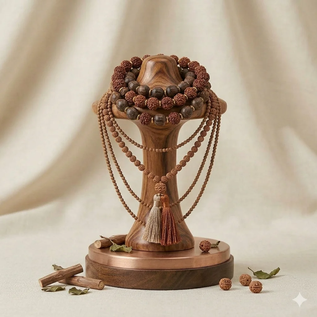 Rudraksha Japa Mala — 108 Beads — image 2