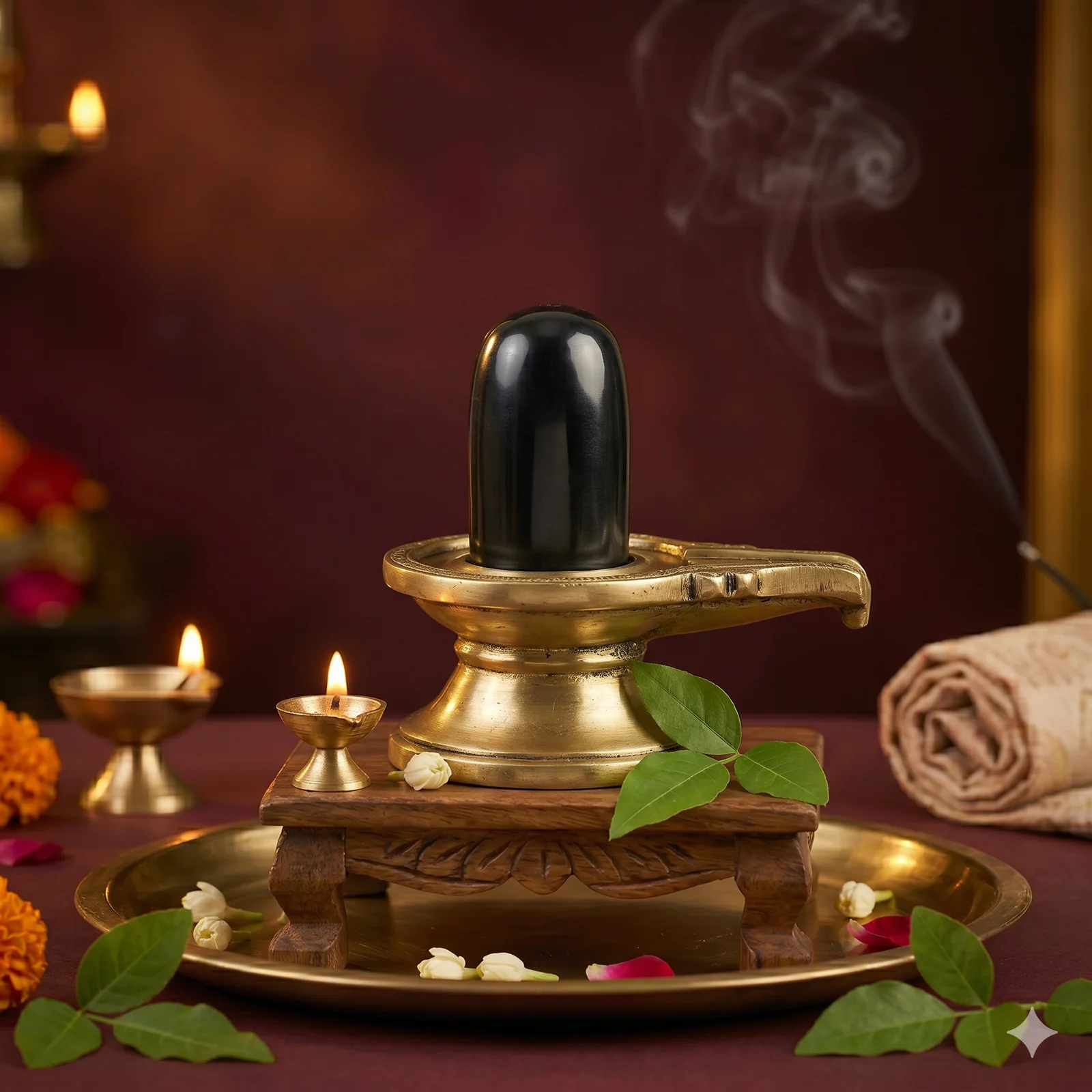 Marble Shiva Lingam — Mahadev — image 1